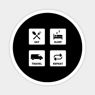 Eat Sleep Travel Repeat Magnet